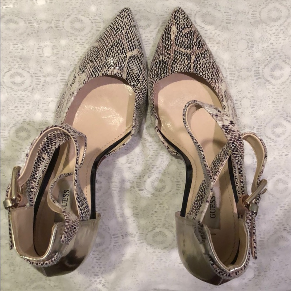 Guess snake skin pattern heels